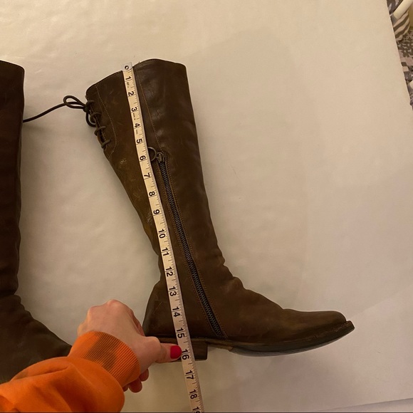 Fiorentini + Baker Emma Lace Up Back High Boots Medium Brown Leather Size 8 38 - Picture 15 of 16